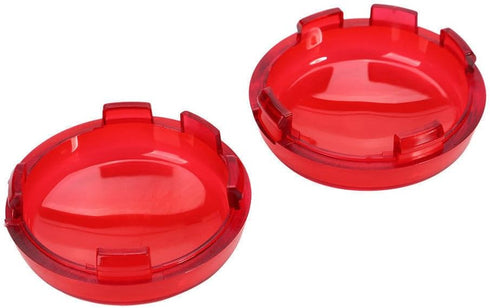 ZYTC Red Harley Turn Signal Lens Covers Lenses Pack of 2...