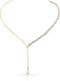 Pearl Choker Necklace 18K Gold Pearl Pendant Chain (Y Shape choker)...