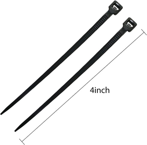 URBEST 100 Pcs Self Locking Wire Cable Zip, Tie Fasten Wrap 4 Inch Nylon Zip Tie (4 INCH, Black)...