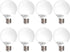 Sunco Lighting 8 Pack Vanity Globe Light Bulbs G25 LED for Indoor Bathroom Mirror Living Area, CRI92 3000K Warm White, Dimmable 450 LM, 6W, E26 Ba...