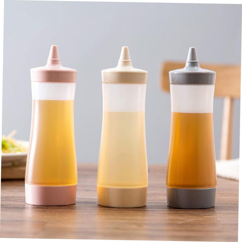3PCS sauce squeeze bottle oil plastic bottle bbq sauce bottle cooking squeeze bottles small squeeze bottles salad dressing bottles sauce dispenser...