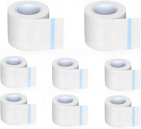 6 Rolls Paper Medical Tape 2" x 10yd, Hypoallergenic White Surgical Tape for Sensitive Skin, 3m Micropore Tape,Wound First Aid Tape,Gentle Adhesio...