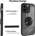 ZIYE for iPhone 14 Pro Max Phone Case with Ring with Full Camera Cover Protection for Women Girls Clear Case with 360 Degree Rotation Kickstand St...