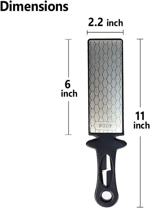 5-In-1 Diamond Sharpening Plate Knife And Scissors Sharpener Ceramic Knife Sharpener Rod Double-Sided 400/1000 Grit Honeycomb Surface Outdoor Kitc...