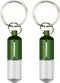 munkees Portable Pill Case Small Waterproof Capsules EDC Keychain, Travel Pill Bottle for Camping, Hiking, Backpacking, Compact Valuables Containe...