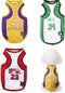 3Pack Dog Shirt Clothes for Small Dogs Girl Puppy Clothes for Chihuahua Yorkies Bulldog Clothes for Medium Dogs Boy Basketball Jersey Pet Outfits ...