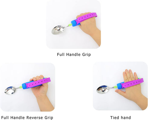 Elderly Eating Spoon, Elderly Auxiliary Spoon 360° Flexible Rotation Head Practical Disabled Eating Aid Spoon Swivel Spoon Handicap Tableware Adap...