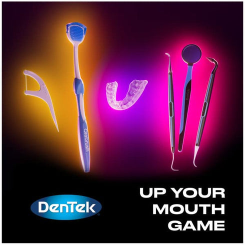 DenTek Complete Clean Easy Reach Floss Picks, Advanced Fluoride Coating, Mouthwash Blast Flavor, 75 ct. (Pack of 4)...