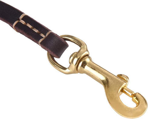 4FT / 5FT / 6FT Geninue Leather Leash for Small to Medium Dogs Training and Walking - Color Black/Brown (4FT, Brown)...