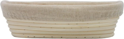 BetterJonny 9 inch Rectangle Banneton Bread Proofing Basket, Artisan Bread Dough Proofing Rattan Basket +Liner Combo for Professional and Home Bak...