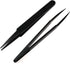 MMOBIEL 5Pcs Anti-static Multifunctional Plastic Precision Tweezers Set, Pointed Tip Tweezers for Electronics, Jewelry-Making, Laboratory Work, Re...