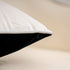 Yangest Black Patchwork Velvet Throw Pillow Cover with Gold Striped Leather Cushion Case Modern Luxury Pillowcase for Sofa Couch Bedroom Living Ro...