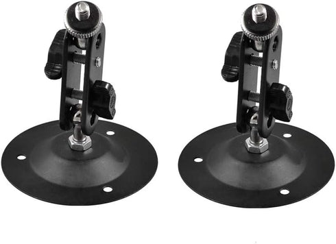 2 Pcs Wall Mount Round Base Flexible Bracket Stand for CCTV Camera Camcorder...