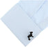 Painted French Black Dog Bulldog Cufflinks...