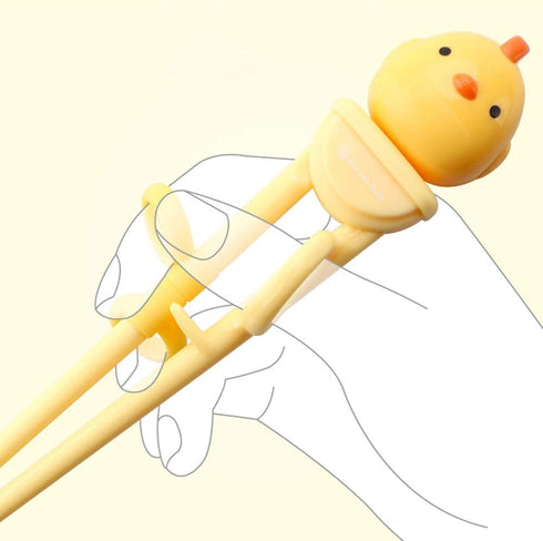 Wakaka Chicken Shape Chopsticks, Easy to Use Training Chopsticks for Children and Adults, Made With Non-Toxic Dishwasher-safe Reusable Chopstick S...