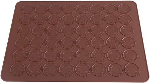 Silicone Macaron Baking Mats, 48 Cavities Silicone Mold Sheet Mat Macaroon Cookies Pastry DIY Bakeware Decorating Tools, Silicone Baking Mat Reusa...