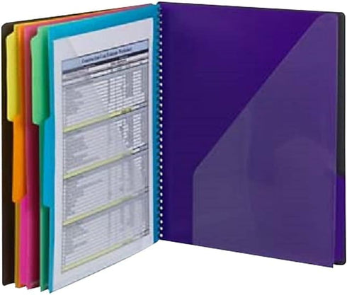 Smead 12 Pocket Poly Project Organizer, Letter Size, 1/3-Cut Tab, Gray with Bright Colors (89207)...