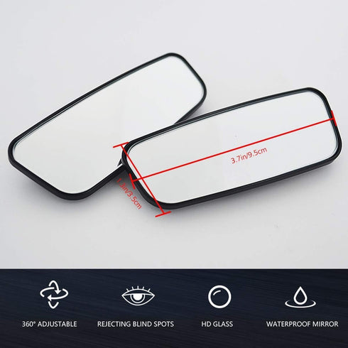 Blind Spot Mirror, Rectangle Adjustable Car Auxiliary Universal Wide Angle Mirror for Universal Cars (Adhesive, 2pcs)...