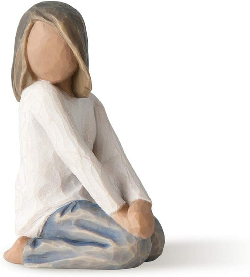 Willow Tree Joyful Child (Darker Skin Tone & Hair Color), Sculpted Hand-Painted Figure...