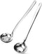 Metal Soup Ladle,18/8 Stainless Steel Ladle Spoon And Strainer Scoop Set Of 2 With Holes,Cooking Utensil For Kitchen...
