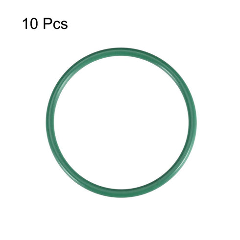 uxcell Fluorine Rubber O-Rings, 57mm OD 50.8mm ID 3.1mm Width FKM Seal Gasket for Machinery Plumbing, Green, Pack of 10...
