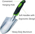 Garden Trowel & Hand Wide Shovel Pointed with Soft Rubberized Non-Slip Ergonomic Handle for Planting, Transplanting, Weeding, Moving and Smoothing...