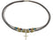 Hemp Leather Beads Choker Necklace,15.5 Inches,Brown,Cross Pendant...