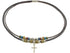 Hemp Leather Beads Choker Necklace,15.5 Inches,Brown,Cross Pendant...