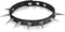 Flongo Gothic Black Rivet Leather Spiked Necklace Neckband Choker, Unisex Spike Studded Punk Rock Biker Wide Strap Leather Collar Necklace, Rivets...