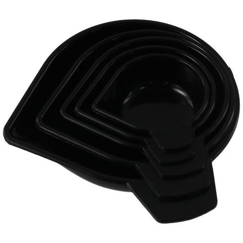 Weighing Powder Pans 5pcs 5 Sizes New Plastic Weighing Dishes Laboratory Equipment Black Weighing Vessel Liquid, Powder, Gems, etc...