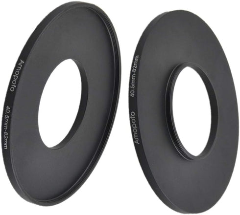 Metal Step Up Ring Adapter 40.5mm to 82mm Step-Up Lens Adapter Ring for Filters, Made of CNC Machined Space Aluminum with Matte Black Electroplate...