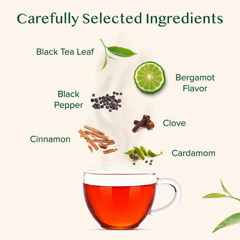 VAHDAM Earl Grey Masala Chai - High Caffeine, Non GMO, Gluten Free | Citrusy Earl Grey Tea Leaves w/ Pure Bergamot Oil | Brew Hot, Iced or Chai La...