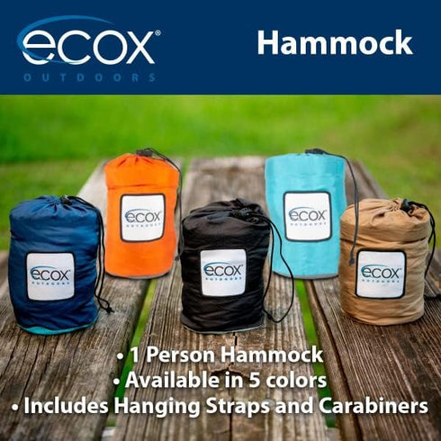 Outdoors Parachute Hammock Single with 2 Tree Straps, Portable Lightweight Nylon Comfortable for Backpacking, Camping, Travel, Beach, Backyard, Pa...