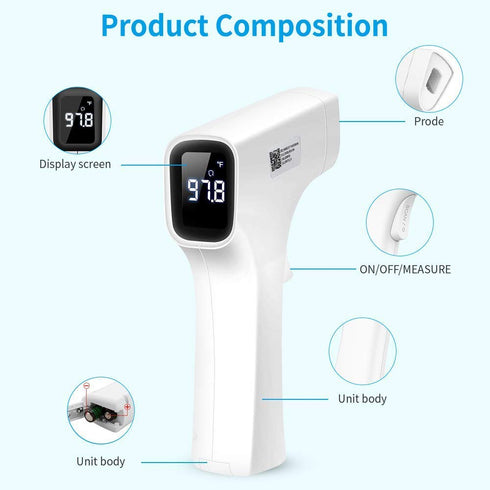BBLove Non-Contact Infrared Forehead Digital Thermometer for Adults, Babies, Children, Kids...