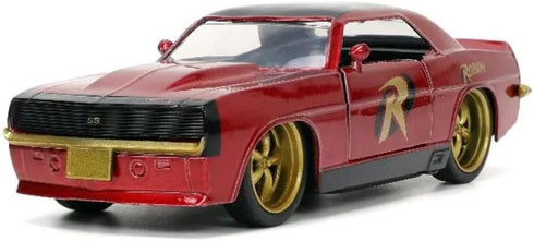 DC Comics 1:32 1969 Chevy Camaro Die-cast Car w/ 1.65" Robin Figure, Toys for Kids and Adults...