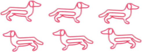 Dog Dachshund Shaped Paper Clips Great for Paper Clip Collectors or Dog and Pet Lovers (Style #2) (Pink 100 Count)...