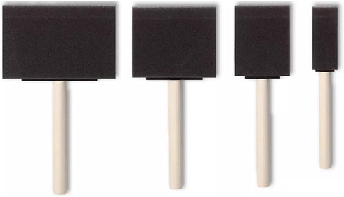 ArtSkills Bulk Foam Paint Brushes, Sponge Brushes for Painting, 4” 3” 2” & 1” Sponge Paint Brushes for Art, Varnish, Wood Stain, Assorted 48pk...