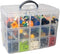 Evelots Storage Container Box, 3 Tier Stackable Snap-On Trays 30 Compartments with Adjustable Dividers for Arts & Crafts Storage, Jewelry Bead Org...