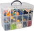 Evelots Storage Container Box, 3 Tier Stackable Snap-On Trays 30 Compartments with Adjustable Dividers for Arts & Crafts Storage, Jewelry Bead Org...