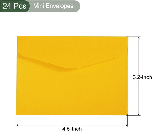 YOKIVE 24pcs Gift Card Envelopes, 10x7cm Mini Envelopes Small Envelopes Credit Card Size Bulk for Thank You Cards Graduation Greeting Wedding Birt...