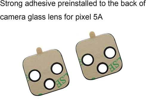 2PCS OEM Original Back Rear Camera Glass Lens Replacement for Google Pixel 5A 5G with Adhesive Preinstalled and Repair Tools Kit Set (for Pixel 5A...