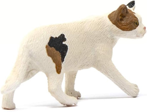 Schleich Farm World, Realistic Cat Animal Toys for Kids, American Shorthair Cat Toy, Brown and White, Ages 3+...
