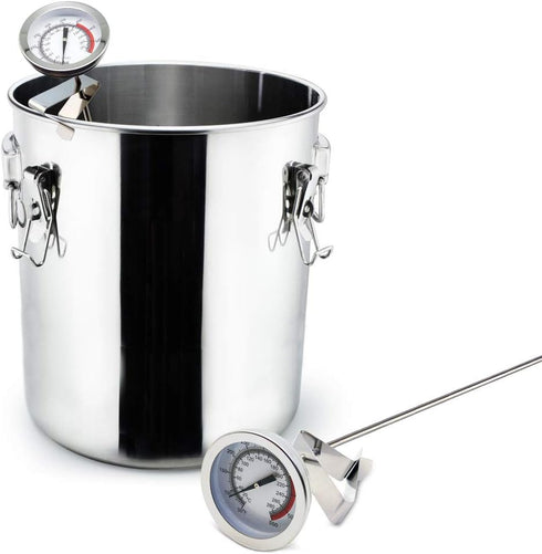 Efeng15“ Long cooking thermometer for oil or candy (2 Pack) with Pot Clip, 2" Dial Instant Read Turkey/Candy/Oil Thermometer for Frying,Cooking of...