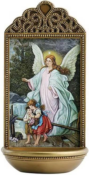 Christian Brands Angel Guardian Angel Holy Water Font - Marco Sevelli - 3" W x 6" H - YC915...
