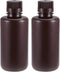 uxcell Plastic Lab Chemical Reagent Bottle 500ml/16.9oz Small Mouth Sample Sealing Liquid Storage Container Brown 2pcs...