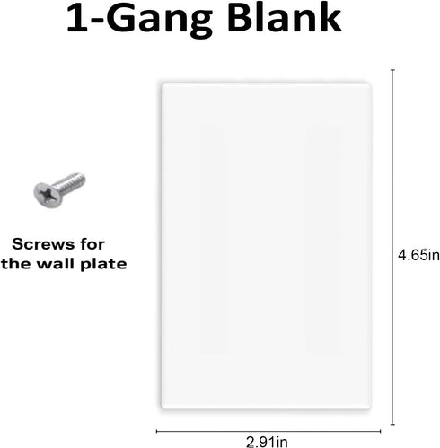 1-Gang Screwless Decorative Wall Plates, stander-Size Unbreakable Thermoplastic Faceplate Cover for Light Switch, Receptacle, Dimmers, USB Outlet,...