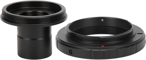 Zyyini Microscope Lens Adapter, Aluminium Alloy Black 23.2mm T-Mount Microscope to for Nikon F-Mount SLR Camera Biological Microscope Adapter Ring...