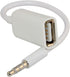 3.5mm Male AUX Audio Plug Jack to USB 2.0 Female Converter Cable Cord EN...