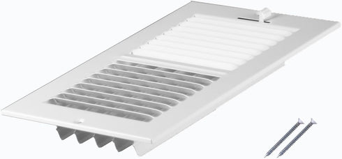 Metal World 10"x4" 2-Way 1/2" Fin Steel Register...