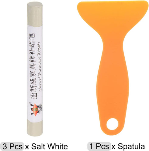 HARFINGTON Wax Filler Stick, 3pcs Wooden Repair Wood Wax Fill Sticks with Spatula Crayon Markers Furniture Touch Up Kit for Remover Scratches Scuf...